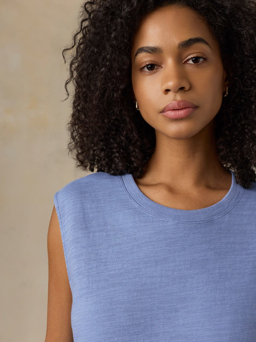 Sunwashed Slub Muscle Tank - Ocean Dusk